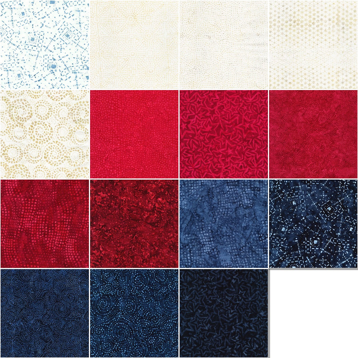 Timeless Treasures Tonga Batiks - Patriot's Pride - 40 2.5" Strip Pack