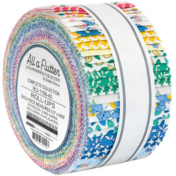 Robert Kaufman Flowerhouse: All A Flutter Roll-up - 40 Strip Roll