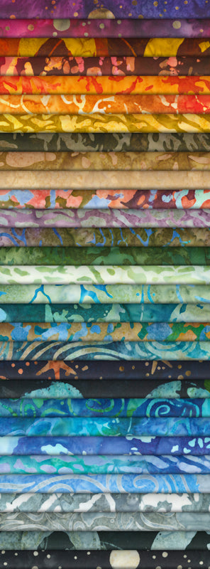 Robert Kaufman Artisan Batiks: Orbital Sunrise by Karen Nyberg Roll-up - 40 Total Strips