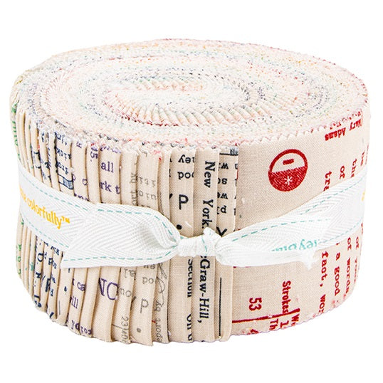 Riley Blake TYPE/ography B (Backgrounds) - 40 Strip Rolie Polie