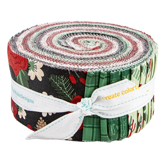 Riley Blake Evergreen Wishes - 40 Strip Rolie Polie