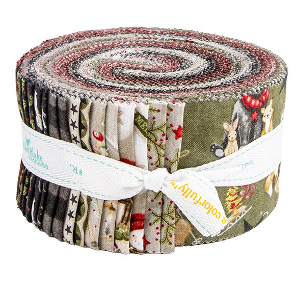 Riley Blake Northern Christmas - 40 Strip Rolie Polie