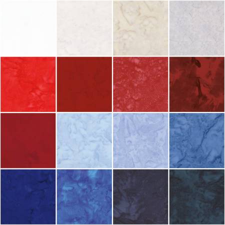 Riley Blake Expressions Batiks Hand Dyes "Freedom Flair" - 40-Strip Rolie Polie