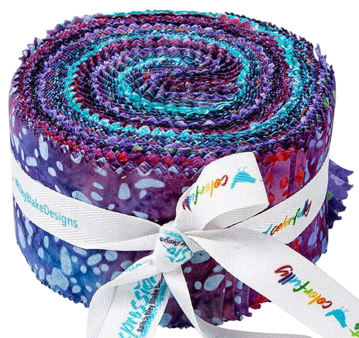 Riley Blake Berries (Elementals Terrazzo) Batiks - 40 Strip Rolie Polie