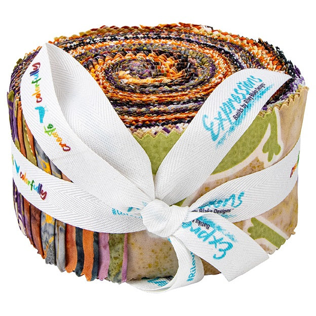 Riley Blake Fright This Way Expressions Batiks - 40 Strip Rolie Polie