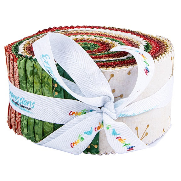 Riley Blake Holiday Sparkle FESTIVE Express Yourself! - 40 Strip Rolie Polie