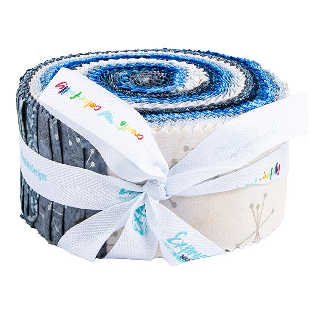 Riley Blake Holiday Sparkle FROSTED Express Yourself! - 40 Strip Rolie Polie