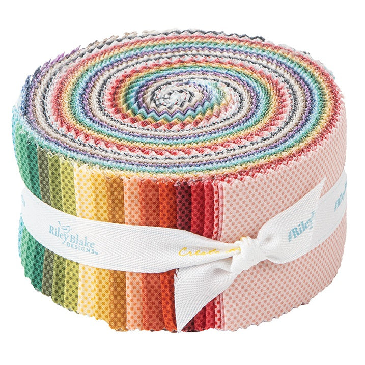 Riley Blake Poparazzi Multicolor (Mini Dot) - 40 Strip Rolie Polie
