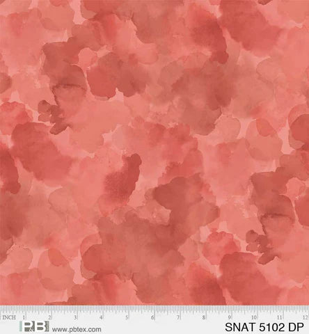(1.5 yd) P&B Serene Nature 05102-DP Mauve/Peach