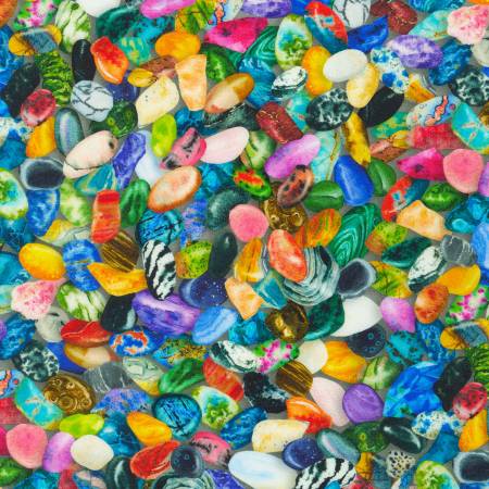 (4 yd) Robert Kaufman The Gem Collector SRK-21289-201 Jewel Stones