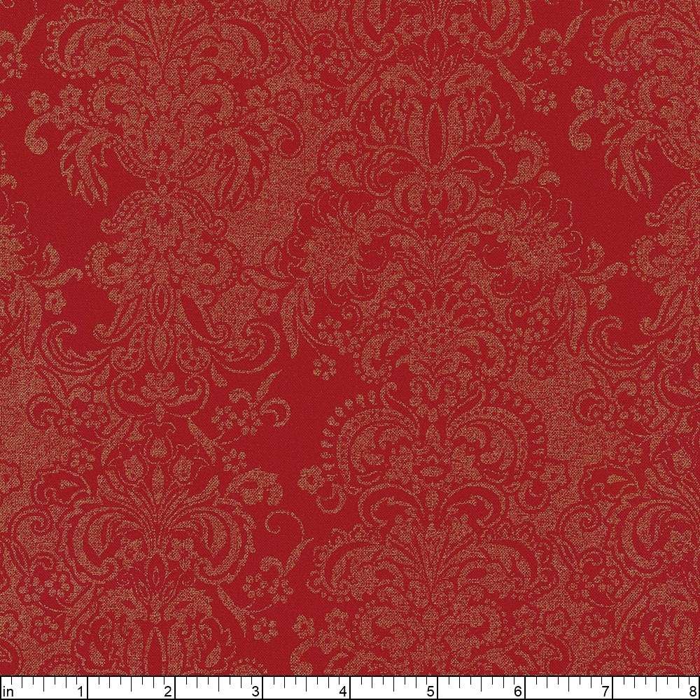 (2 yd) Robert Kaufman Season Of Sparkle SRKH-21821-94 Cardinal (Metallic/Shimmer)