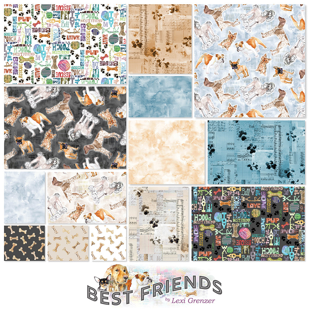 Clothworks - Best Friends (Dogs!) - 40 Strip Roll