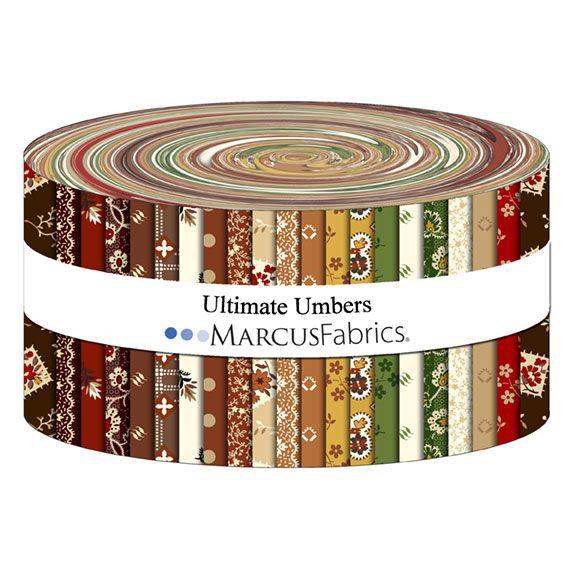 Marcus Fabrics - Ultimate Umbers By Sheryl Johnson - 40 2.5" Strips/Jelly Roll