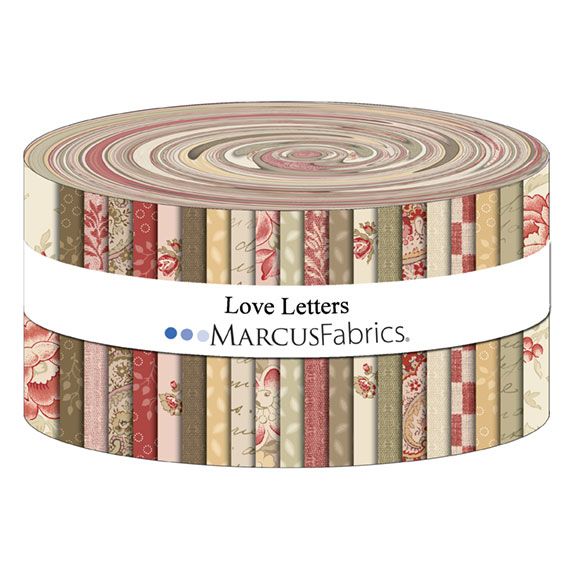Marcus Fabrics - Love Letters by Dawn Heese - 40 2.5" Strips