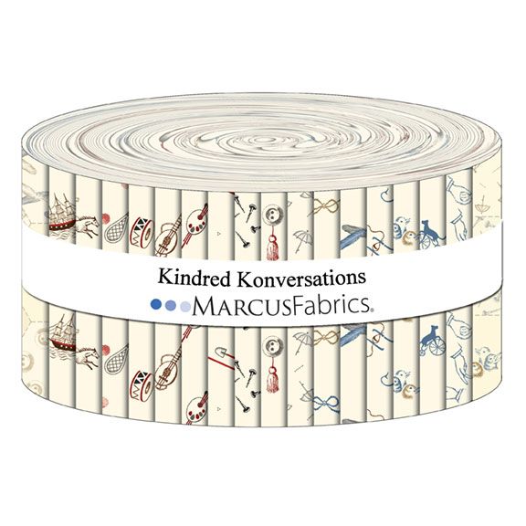 Marcus Fabrics - Kindred Konversations by Sheryl Johnson - 40 2.5" Strips/Jelly Roll