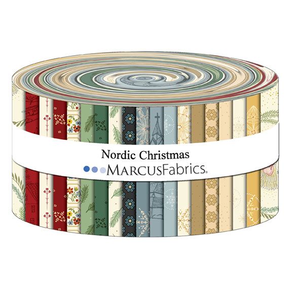 Marcus Fabrics - Nordic Christmas by Miriam Christensen Rawson - 40 2.5" Strips