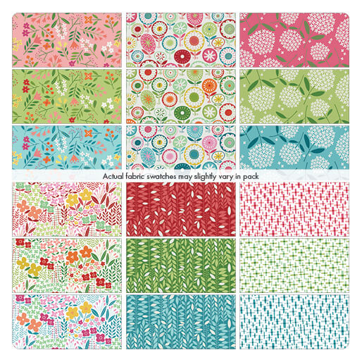 Benartex Blooming Color I Strip-pies - 40 2.5" Strips