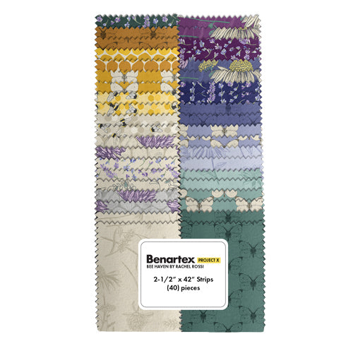 Benartex Bee Haven Strip-pies - 40 2.5" Strips