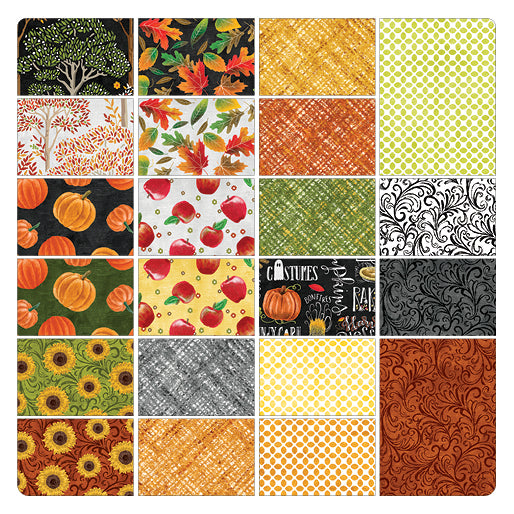 Benartex Beautiful Harvest Strip-pies - 40 2.5" Strips