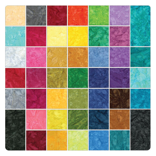 Benartex Bali Batik Granite Hill Batiks Strip-pies - 40 2.5" Strips