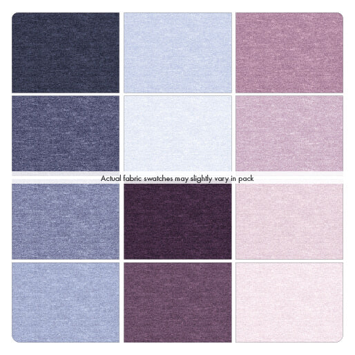 Benartex Cotton Shot Blue/Purple Strip-pies - 40 2.5" Strips