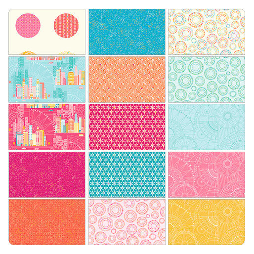 Benartex Cityscape Day Strip-pies - 40 2.5" Strips