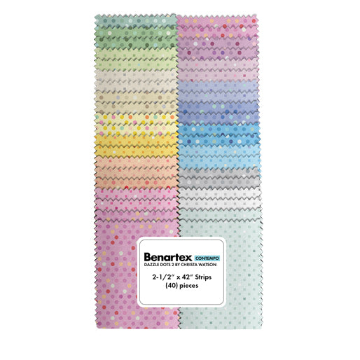 Benartex Dazzle Dots 2 Strip-pies - 40 2.5" Strips