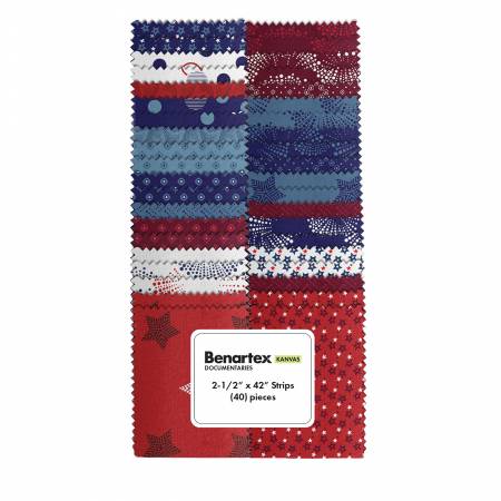 Benartex Documentaries (Patriotic) Strip-pies - 40 2.5" Strips