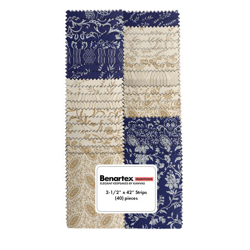Benartex Elegant Keepsakes Strip-pies - 40 2.5" Strips