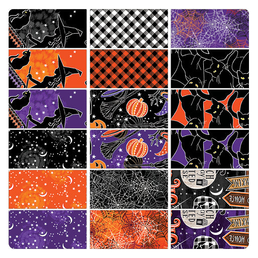 Benartex Happy Haunting (Halloween) Strip-pies - 40 2.5" Strips