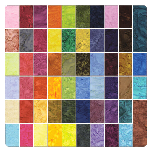 Benartex Bali Batik Quarry Hill Batiks Strip-pies - 40 2.5" Strips