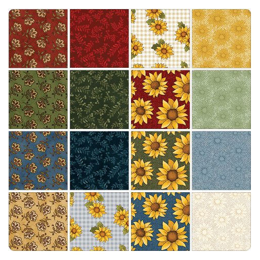 Benartex Sunflower Days Strip-pies - 40 2.5" Strips