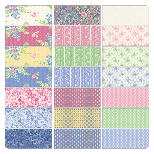 Benartex April's Garden Strip-pies - 40 2.5" Strips