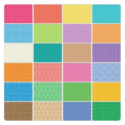 Benartex Transparency (Watercolors) Strip-pies - 40 2.5" Strips