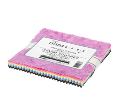 Charm Pack 5x5 Squares - Robert Kaufman Prisma Dyes New Colors 2022 Batik - 40 5" Squares