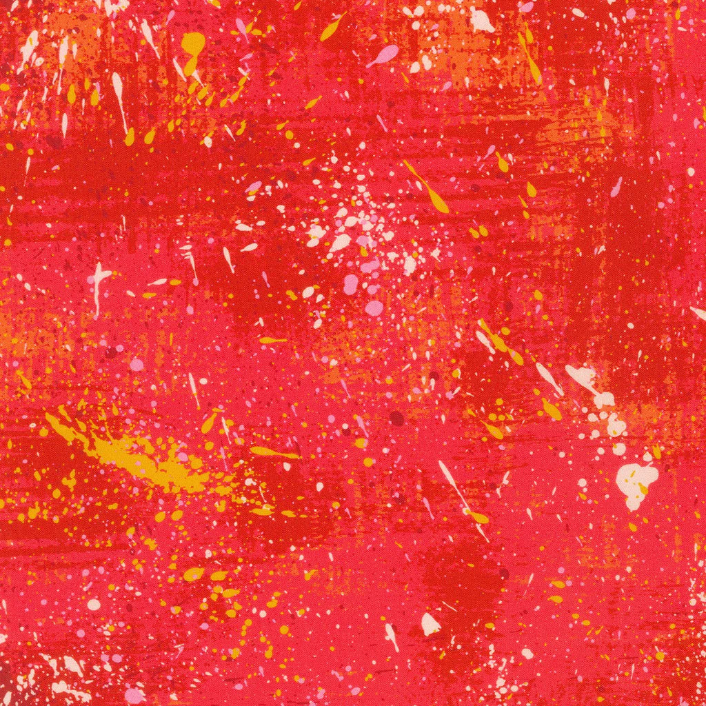 (4 yd) Robert Kaufman Color Wheel 21619-302 Splatter Poppy