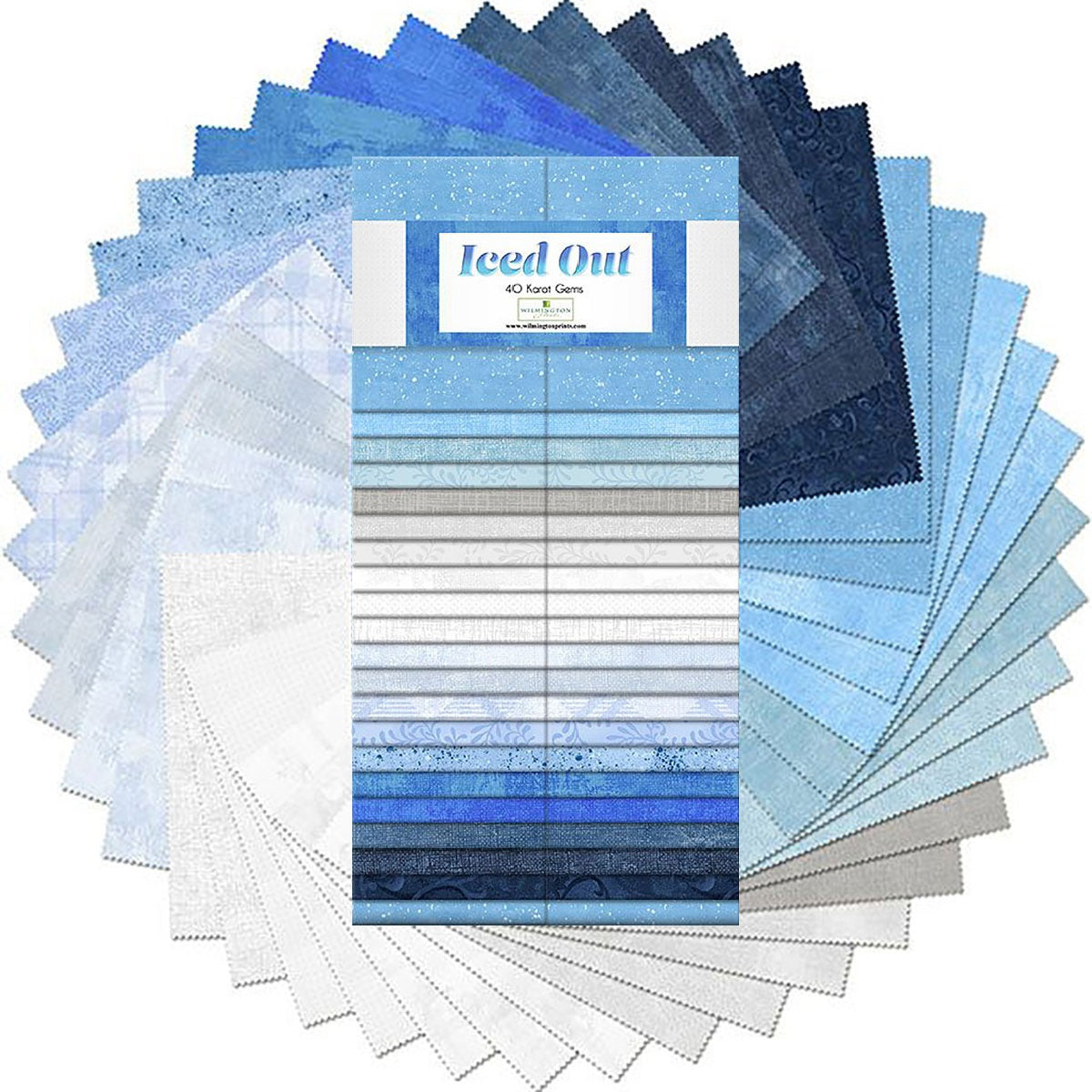 Wilmington Prints 40 Karat Gems - Iced Out - 40 Strips