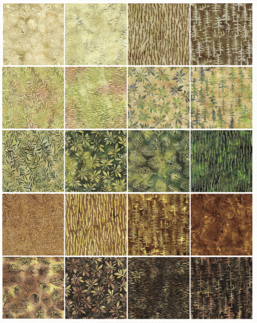 Island Batik - Whispering Woods - 20 Fabrics, 40 Total Strips