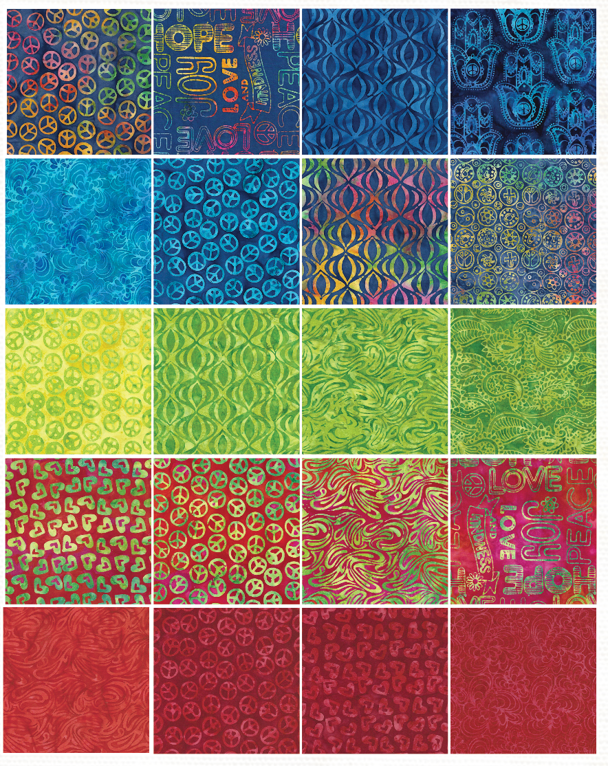 Island Batik - Woodstock - 20 Fabrics, 40 Total Strips