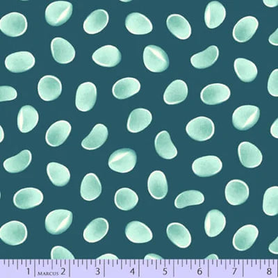 (4 yd) Marcus Fabrics Sun Moments Shells R2116-Blue