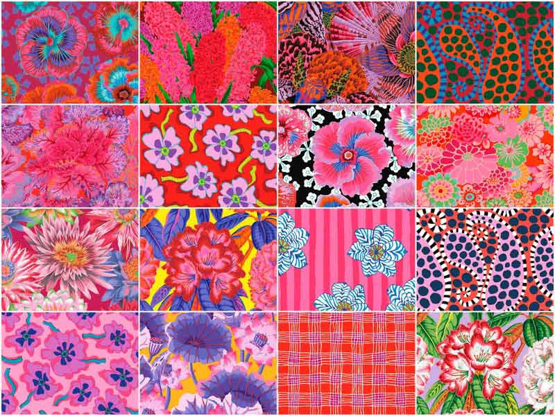 Free Spirit - "Hot" Colorway August 2023 by Kaffe Fassett Collective - 40 Strip Design Roll