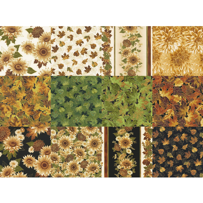 Robert Kaufman Autumn Bouquet by Hyun Joo Lee - Vintage Colorstory 2021 Roll-up - 40 Strip Roll