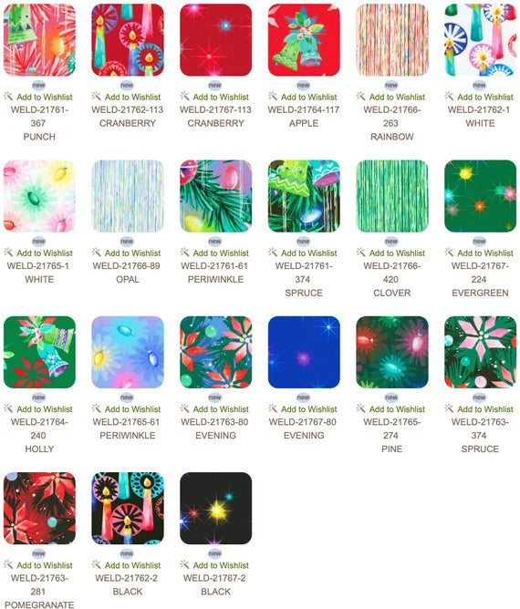 Robert Kaufman Afterglow (Holiday) Roll-up - 40 Strip Roll