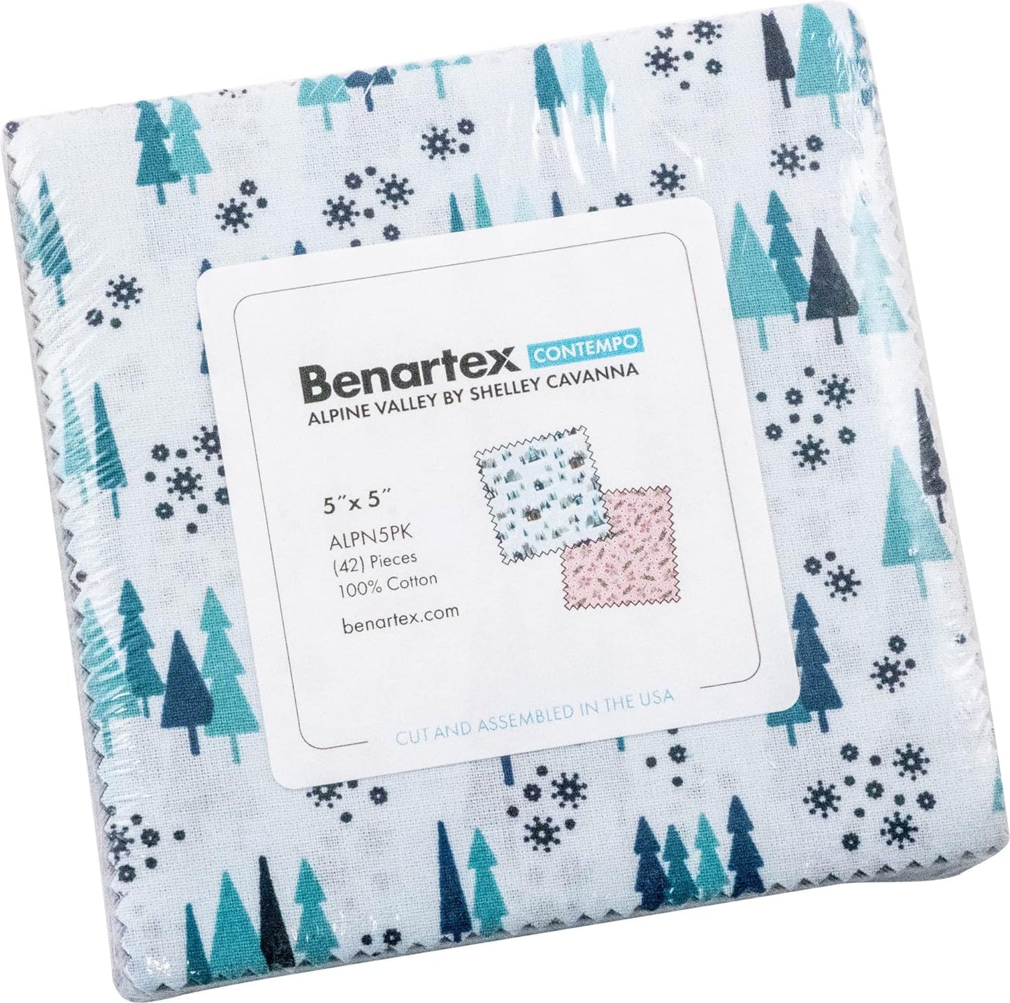 Charm Pack 5x5 Squares - Benartex Alpine Valley - 40 5" Squares
