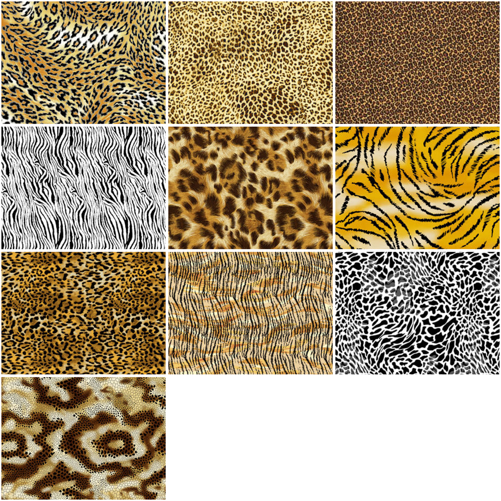 Animal Skin Prints Half-yard Bundle - 10 Fabrics, 5 Total Yards