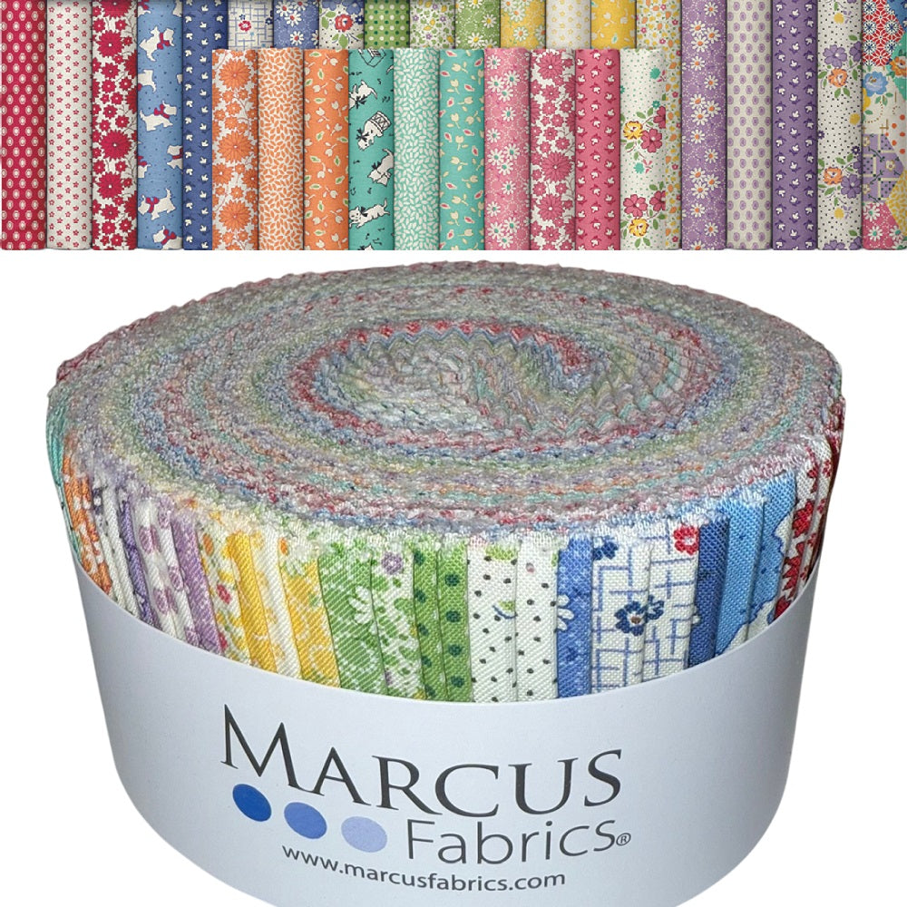 Marcus Fabrics - Aunt Grace Goes Scrappy By Judie Rothermel - 40 2.5" Strips/Jelly Roll