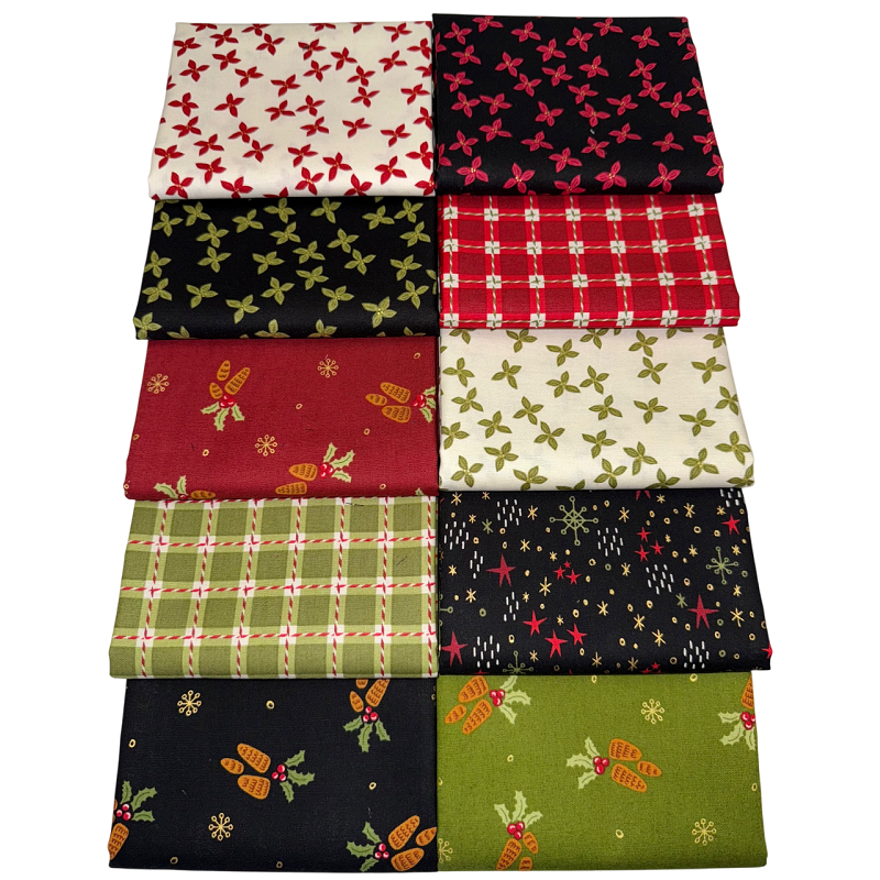 Andover "Bah Humbug" Half-yard Bundle - 10 Fabrics, 5 Total Yards