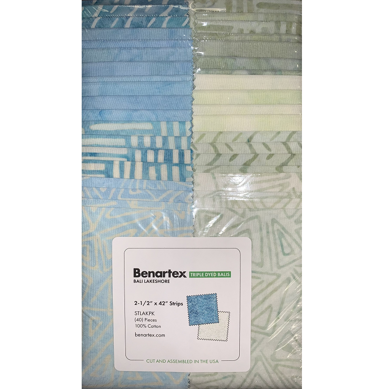 Benartex Bali Batik Lakeshore Batiks Strip-pies - 40 2.5" Strips