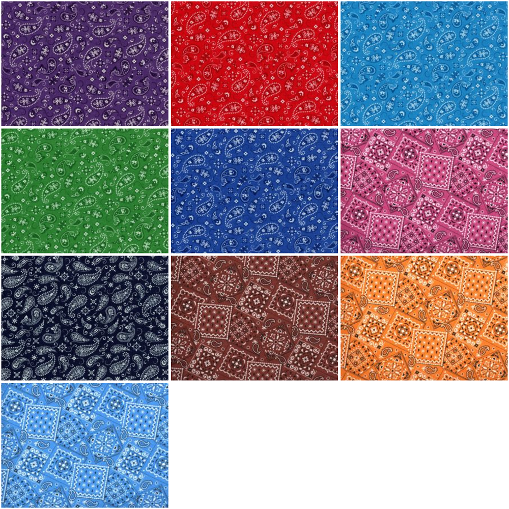 Bandana Paisley Half-yard Bundle - 10 Fabrics, 5 Total Yards
