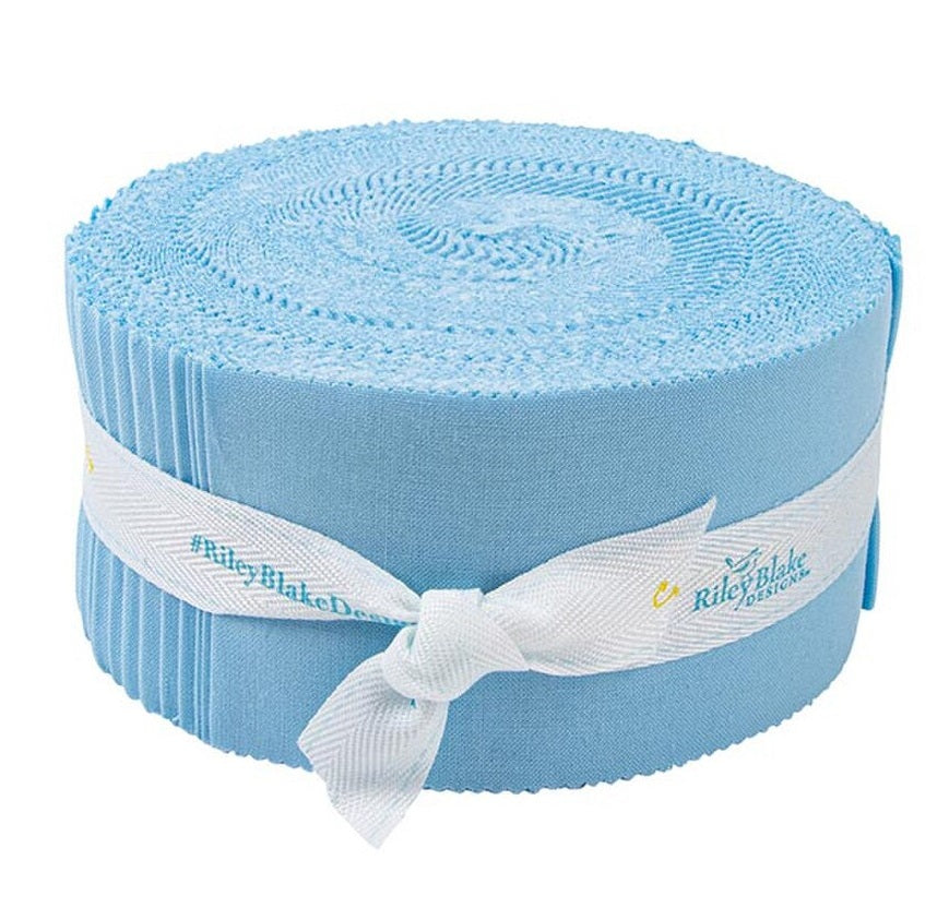 Riley Blake Confetti Cottons Boy Blue - 40 Strip Rolie Polie